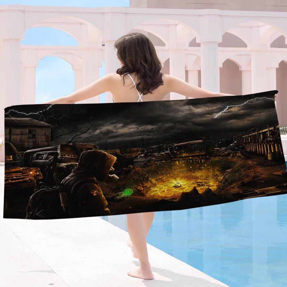 Hot Game S-STALKER Microfiber Printed Beach Towel Mountain Climbing Yoga Beach Swimming Running Absorbent Soft Towel