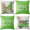 Flowers Daisy Tulip Printed Linen Pillow Case Home Living Room Sofa Bedroom Pillow Case
