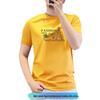 Luxury Men's Mercerized Cotton Round Neck T-shirt with 3D Hot Drilling Design