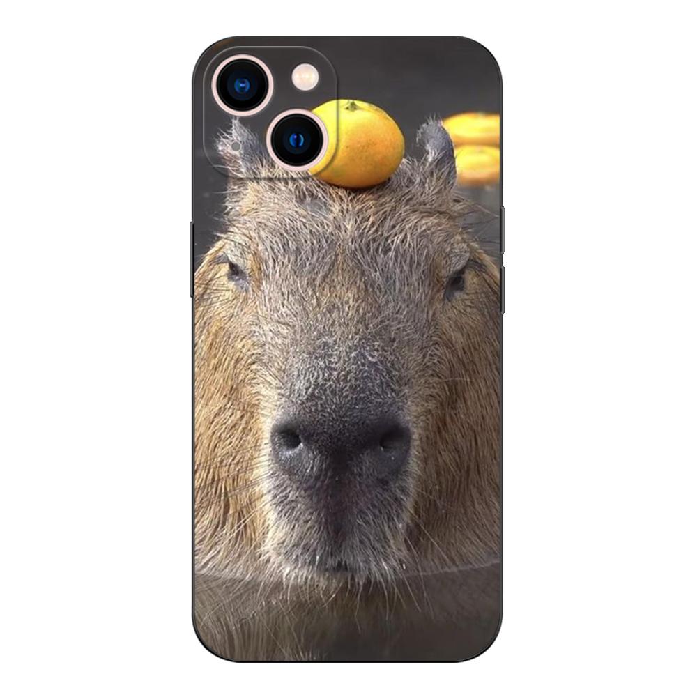 Black tpu Case For Samsung galaxy A3 A5 A7 2016 2017 2018 cover Capybara