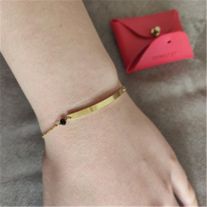 Europe and The United States Simple 316L Titanium Steel Geometric Shape Female Bracelet
