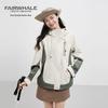 Mark Fairwhale Women's 2025 Outdoor Hooded Colorblock Windbreaker Jacket
