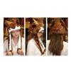 Kawaii Cosplay Party Costume Christmas Jumping Up Cap Ear Moving Hat Santa Game Hat Novelty Cap
