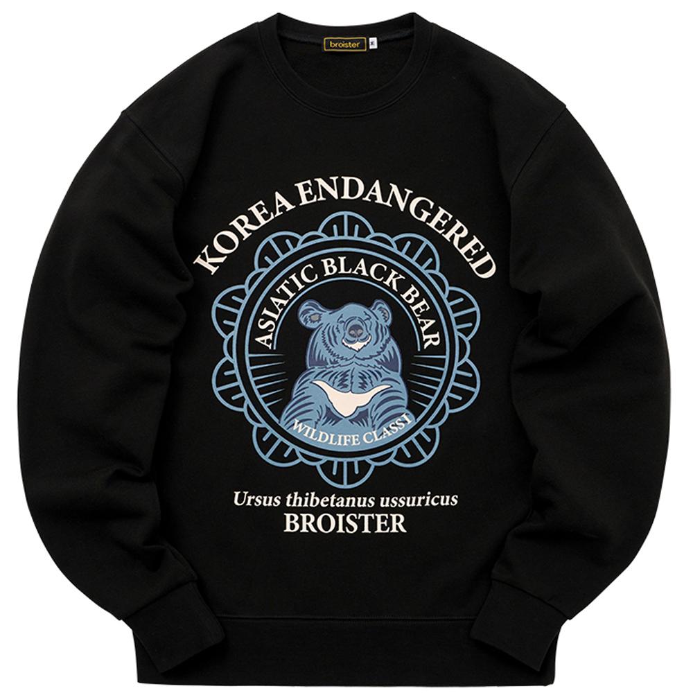 Худи Broister Terry Оверсайз Черное Black/F