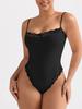 Sexy Spitzenbesetzter High-Waist Formender Strumpfhalter-Bodysuit Für Damen