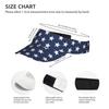 White Pentagram with Navy Blue American Flag Sports Sun Visor Hats Adjustable Lightweight Packable Sun Visor Hat for Golf Tennis