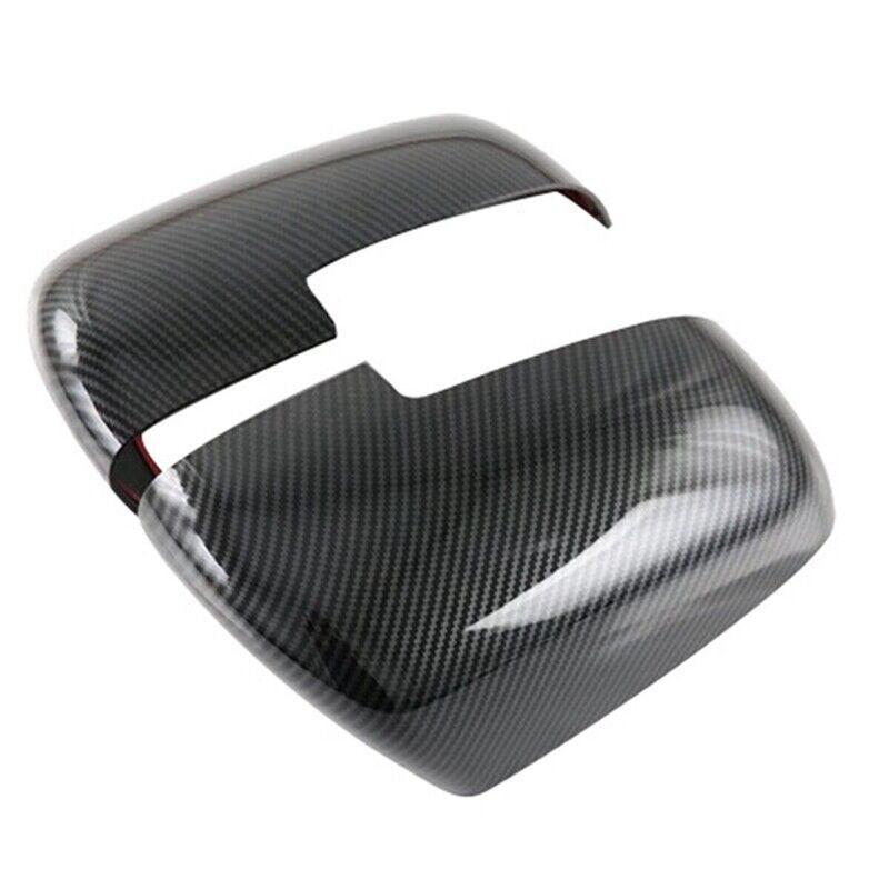 For KIA Mohave Car Rearview Side Mirror Cover Wing Cap Exterior Door Rear View Case Trim Shell Carbon Fiber Look