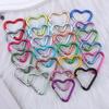 Heart-shaped Aluminum Carabiner Keychain Clip Outdoor Tools Water Bottle Keyring Hook Climbing Camping Travel Kit Hook Accessory