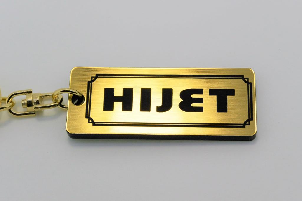 Hijet Gold Black Double Ring Acrylic Original Keychain for Cargo Jumbo S321v S331v S700v 500 S510p Dump Truck Custom Parts A-515-1 &