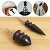 2Pc Set Pointed Tip Leather Burnishing Tool, Black Ebony Wood Leather Craft Edge Burnisher, Electric Polished Tip Head DIY