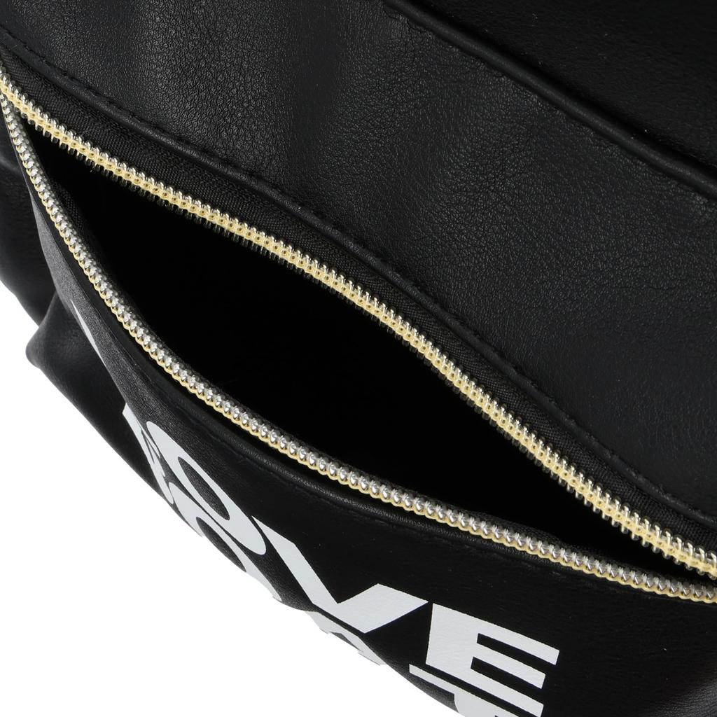 PU backpack with heart charm