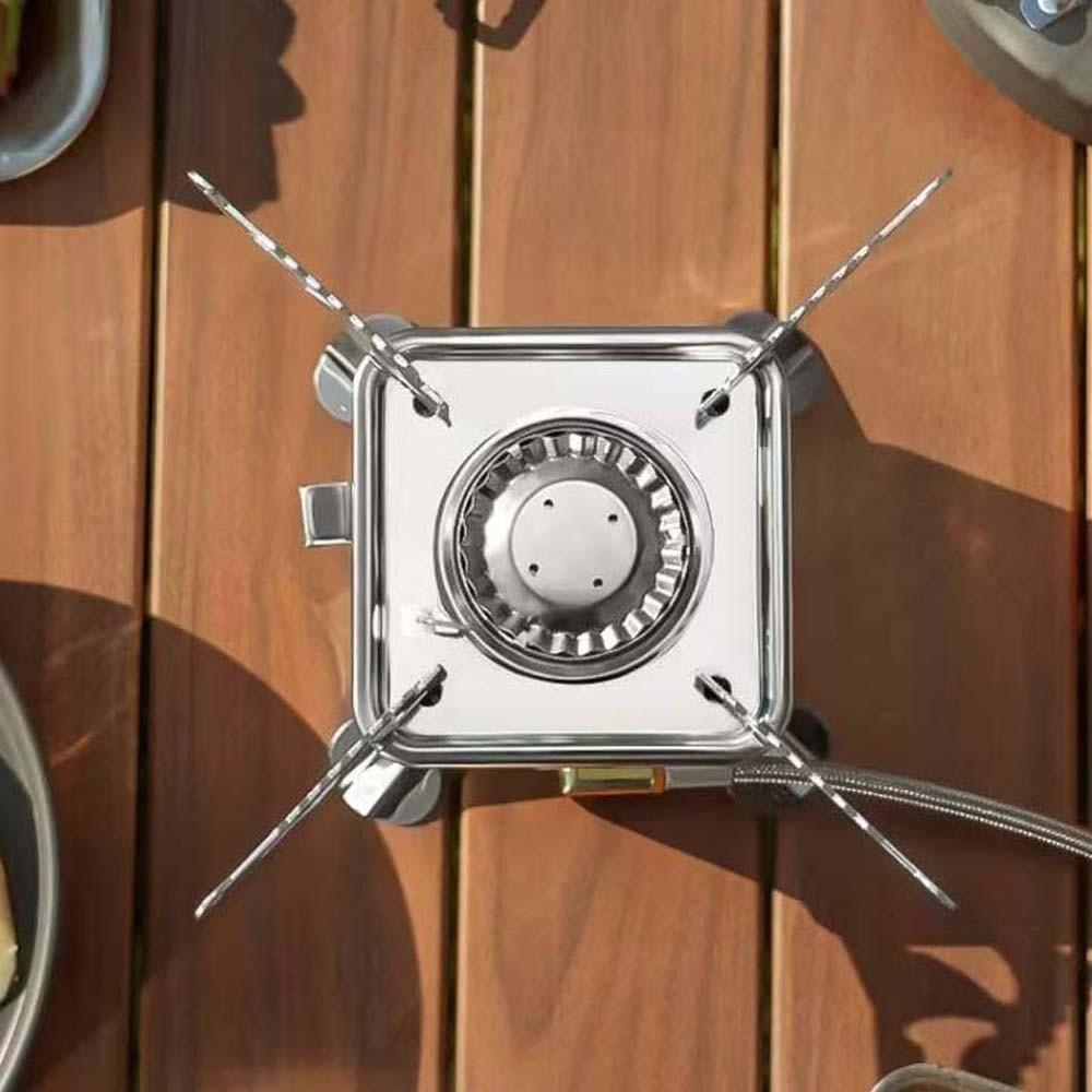 High Power Folding Gas Burner Compact Fondue Gas Cooker Square Cassette Stove  Household
