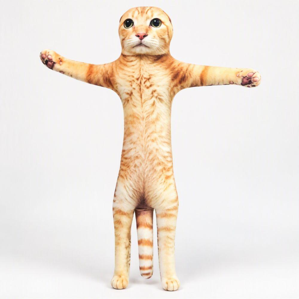 Animal Figure Cat Plush Doll Built in Skeleton Funny Cat Toy Kawaii Plush Cat Toy Kids Toy