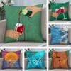 Surfing Colorful Pillow Case Plush Fabric Soft  Pillowcase Double Sided Print Cushion Cover Household Gifts