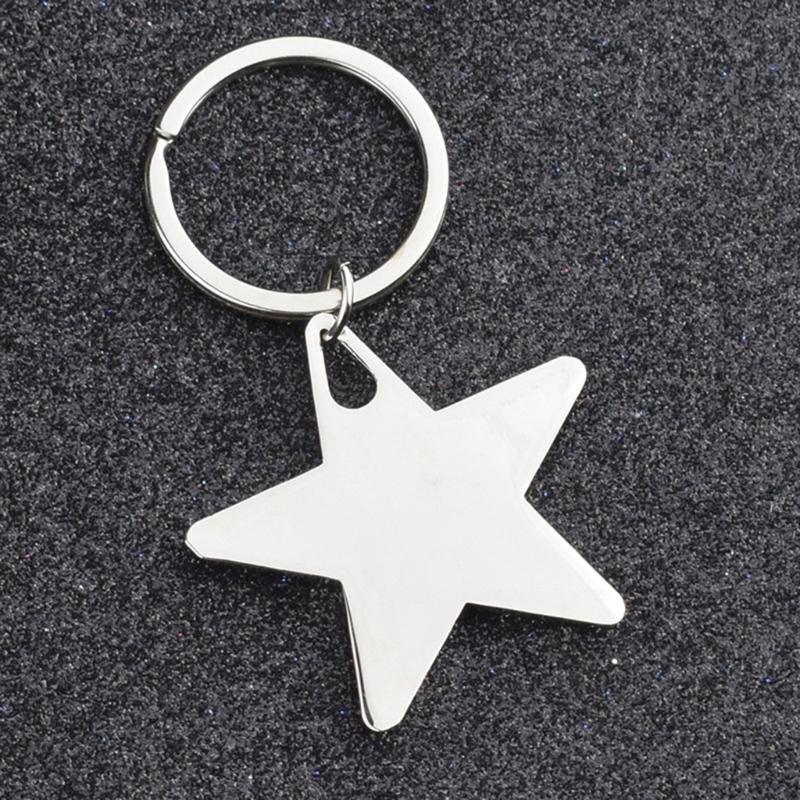 Star Shaped Keychain For Men Sturdy Alloy Metal Key Ring Accessory Stylish Pocket Decors Gift For Birthdays