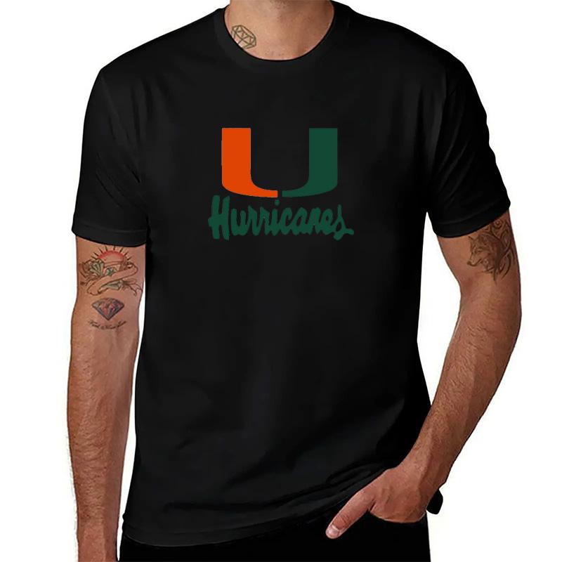 University Of Miami U Tshirt Summer Tops Shirts Graphic Tees Summer Clothes Tshirts For Unisex Cotton