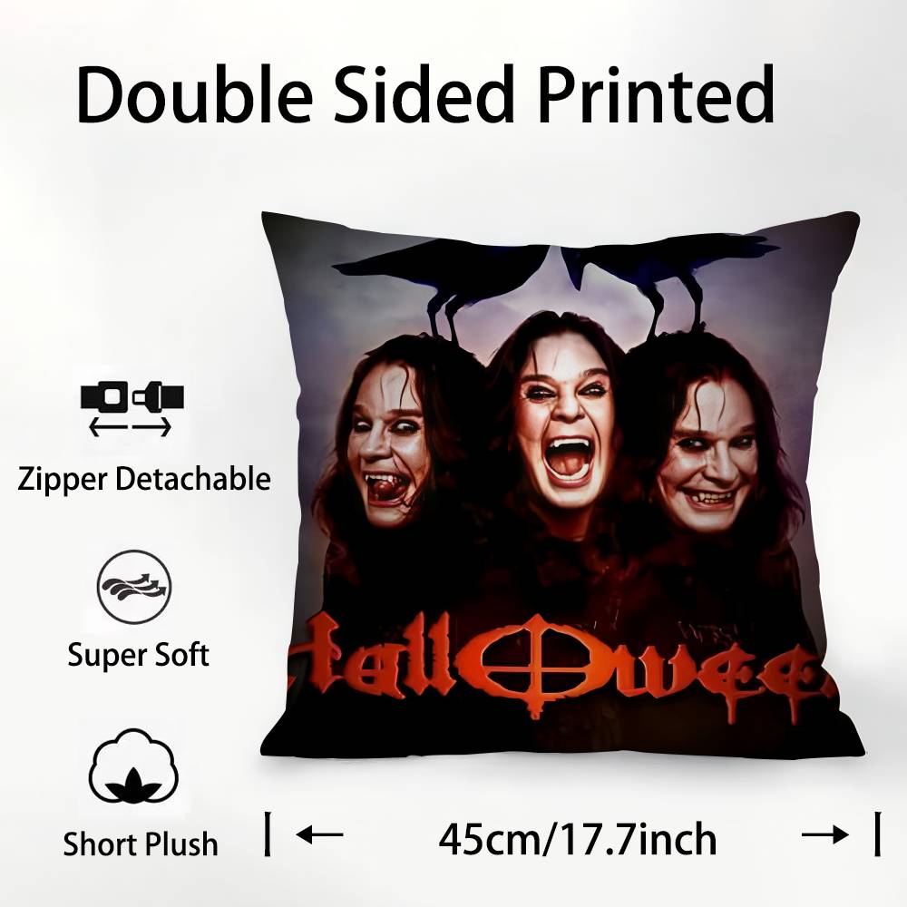 Singer-O-Ozzy Osbournes Pillow Case Plush Fabric Soft  Pillowcase Double Sided Print Cushion Cover Household Gifts