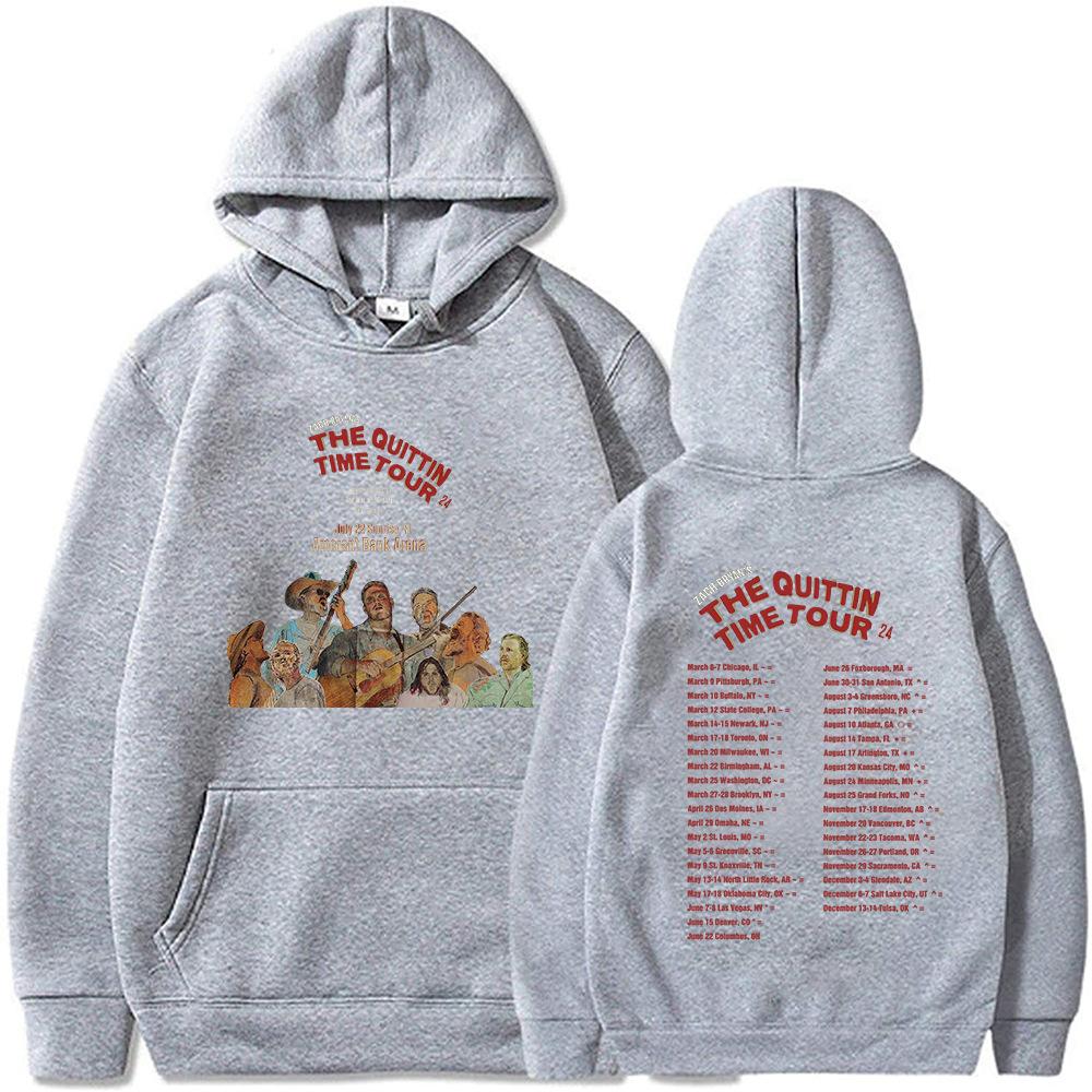 Zach Bryan The Quittin Time Tour  Hoodie Winter Women