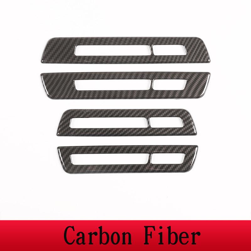 

For BMW 7 Series F01 F02 2009-14 ABS Silver/Carbon Fiber Car Seat Memory Button Frame Cover Stickers Car Accessories