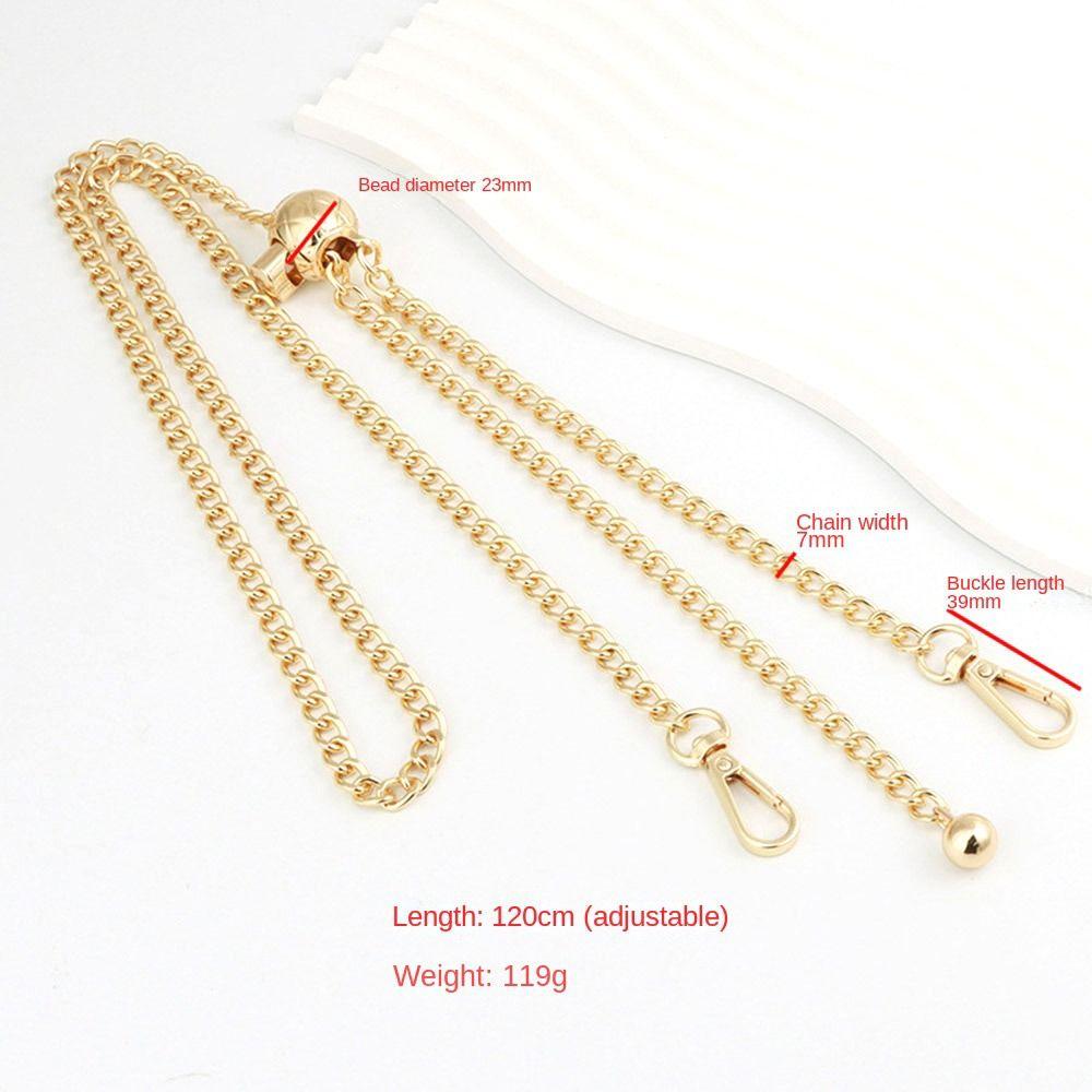 111cm DIY Metal Purse Chain Strap Handle Replacement for Handbag Shoulder Crossbody Bag Chain Strap with Length Adjustable Ball