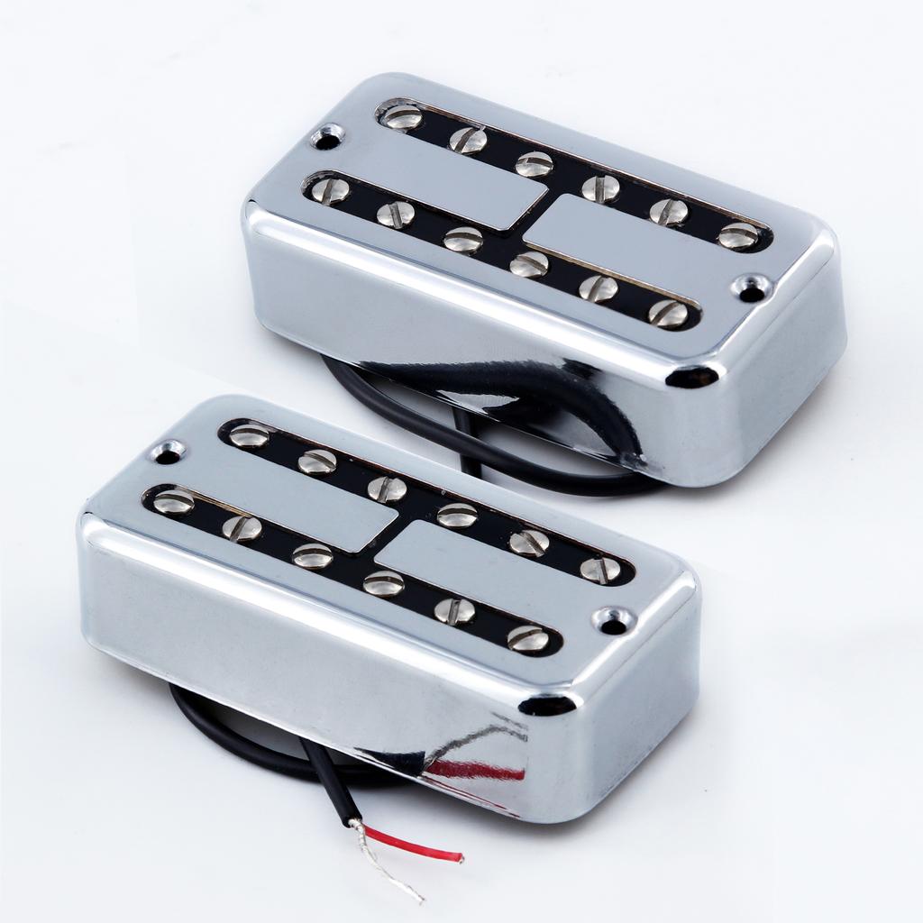 FLEOR Alnico II Electric Guitar Neck/Bridge Humbucker Pickup for FT Style Guitar, Chrome/Gold