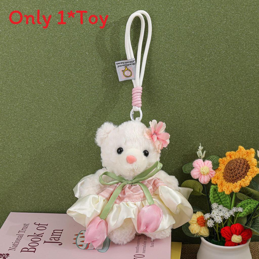 Panda Bear Plush Keychain With Bow For Kids And Teens Gifts