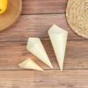 50Pcs Disposable Wood Appetizer Cones Ice Cream Cone Cups Party Candy Cones