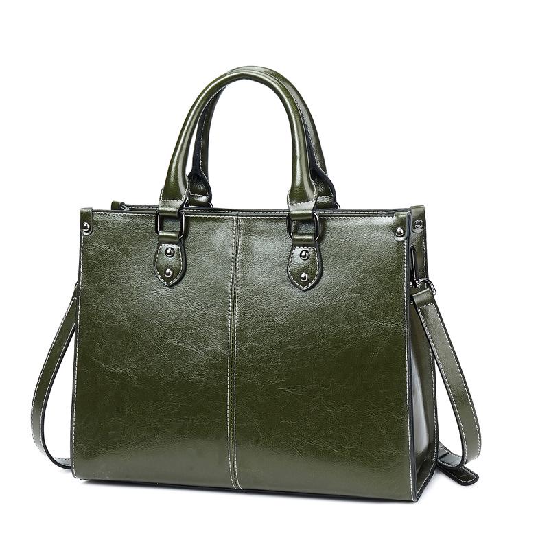 Borsa a tracolla da donna in vera pelle di grande capacità - Borsa versatile per il tempo libero e il lavoro