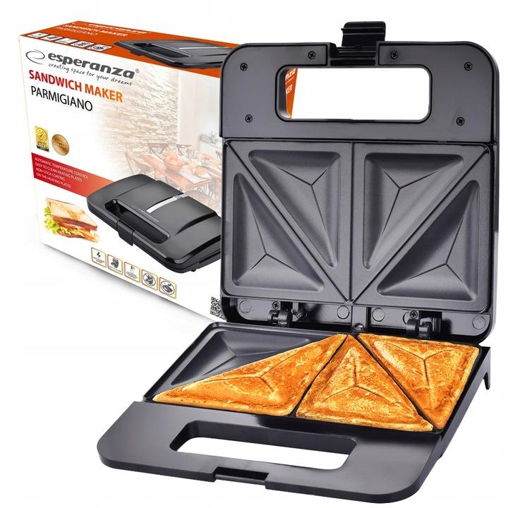 Mocny Toster Do Kanapek Opiekacz Do Tostów Sandwich Tostownica 1000W