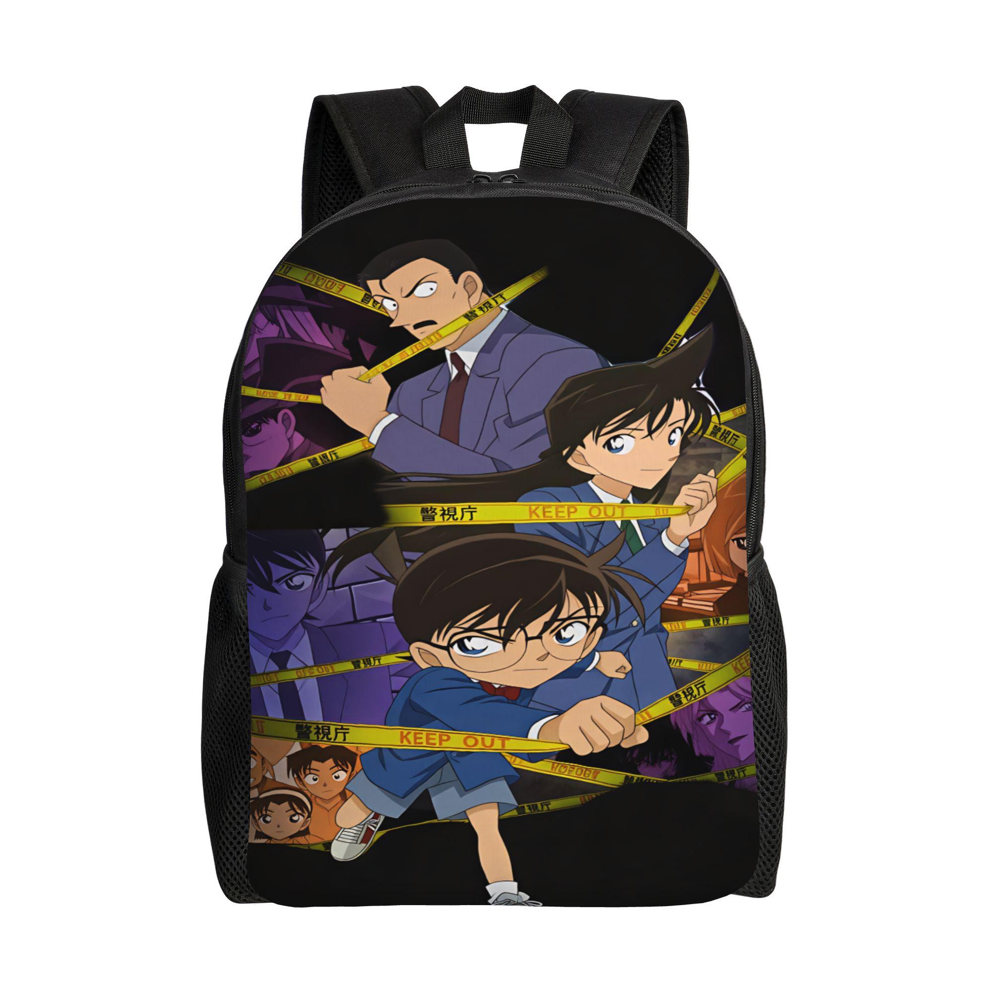 Detectives Conan Rugzak Mannen Zachte Rugzakken Polyester Grappige Middelbare School Tassen Reizen Hoge Kwaliteit Rugzak (as the picture,as picture)