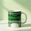 Fußball bedruckte Kaffeetasse, Keramik-Teetasse für Zuhause und Büro, 340 ml Fassungsvermögen, Hitzesensitiv, Farbwechselndes Geschenk für Sportfans
