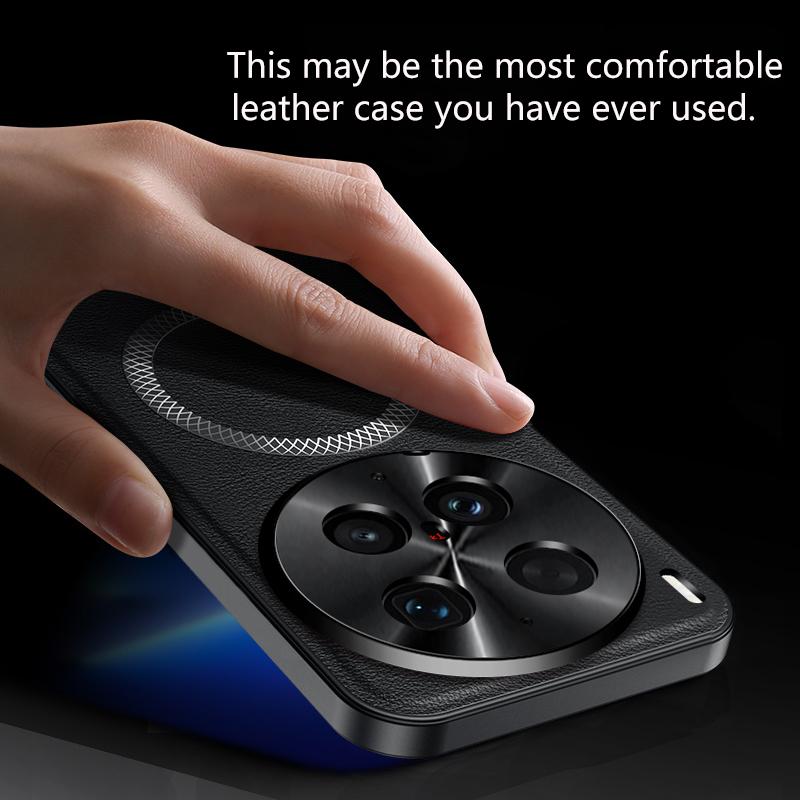 For Vivo X300 Ultra Case Magnetic Elegant Leather Wear-Resistant Lens Fully Covered Non-Slip Grip Edge Cover Shell
