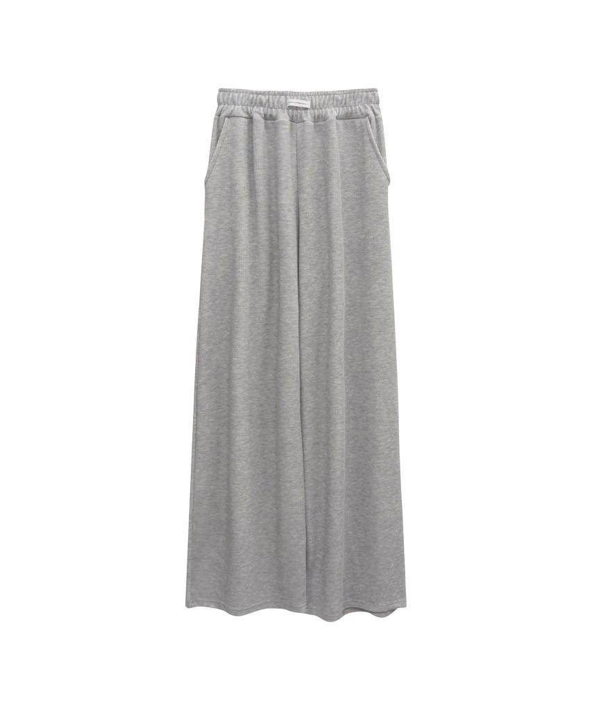 PINK PINEAPPLE Daily Wide Rib Pants_Grey