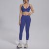 Seamless Yoga Workout Set Zip Jacket Sports Bra V-Waist Shorts Leggings Gym Fitness Outfit