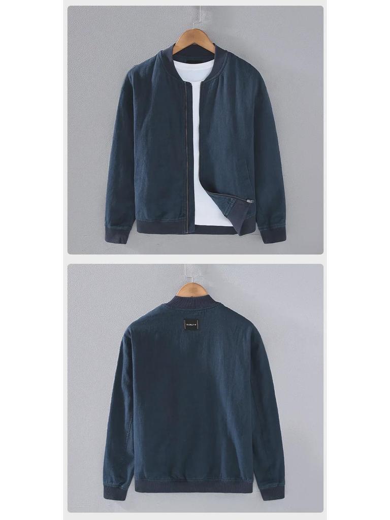 G150 Men's Retro Japanese Ramie Jacket - Autumn Casual Loose Fit