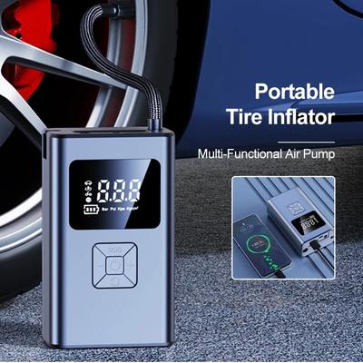 Car Mounted Wireless Inflation Pump Tire Inflation Pump Intelligent Digital Display High-power Inflation Machine Reverse Chargin
