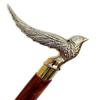 Royal Swallow Bird Walking Stick Cane - Elegant Wooden Cane for Women, Lady Hand Carved Wood Crafted Handle & Brown Shaft Pretty Ladies