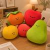 Weiches Simulations-Frucht-Plüschtier Gefüllte Tomate Apfel Birne Orange Kaki Plüschkissen Lebensmittel-Plüsch Peluche Kindergeburtstagsgeschenk