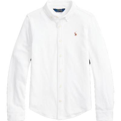 Polo Shirt FW23 Kids Solid Logo Embroidery Long Sleeve Kids Tops White CWPOWOVG6820077-100