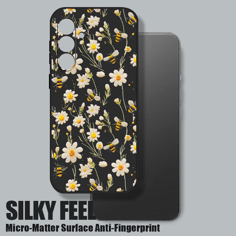 Cartoon Daisies Flowers Lanyard Case For Samsung Galaxy S25 S26 Ultra S24 S23 S22 Plus S21 FE A15 A16 A35 A36 A54 A55 A56 5G Capa