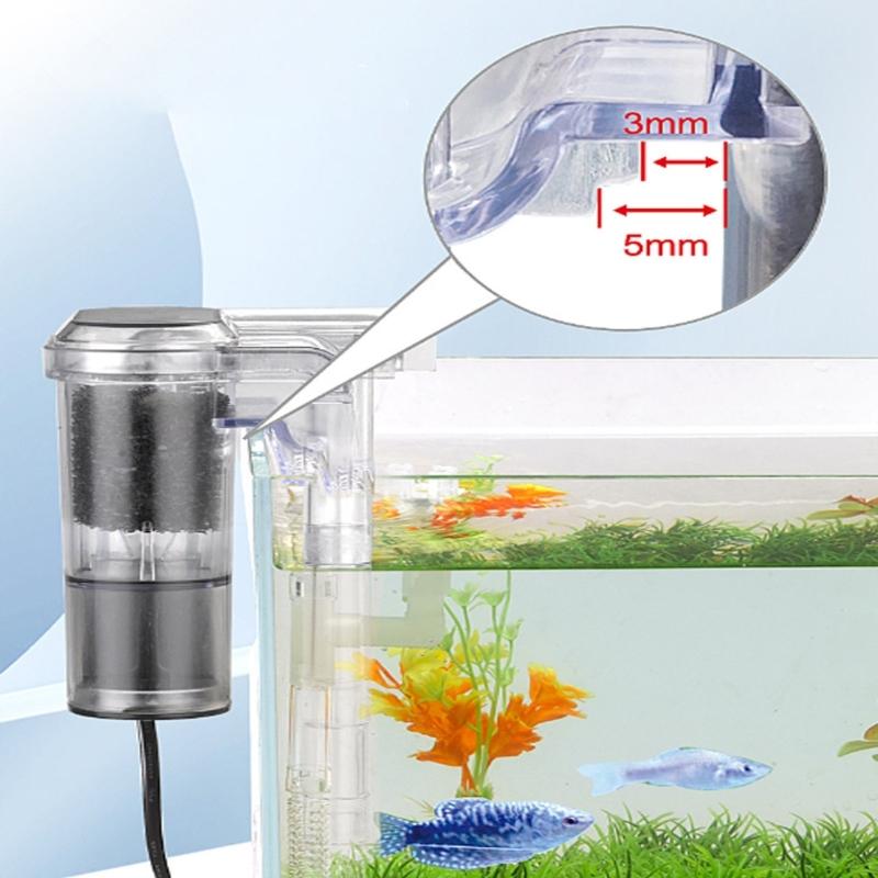 Adjustable Aquarium Filtration System for Quiet Setting in Fish Tanks Adjustable Flowing, Suitable for Home Office Use