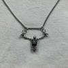 Gothic Weird Sliver Color Hanging Skeleton Corss Pendant Necklace for Women Men Halloween Scary Collar Chain Jewelry Accessories