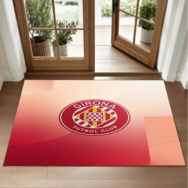 Girona FC Design Crystal Velvet Rug Soft Decorative Mat for Bedroom Entrance