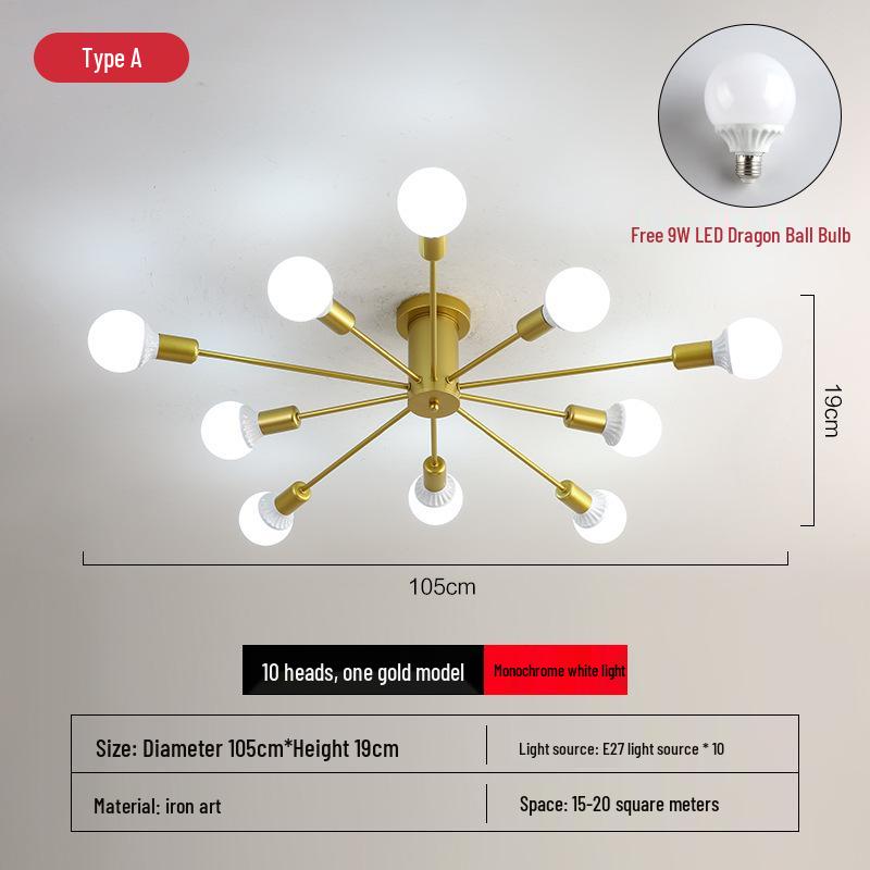 Nordic LED Ceiling Light: Modern Minimalist Design for Bedrooms & Living Rooms