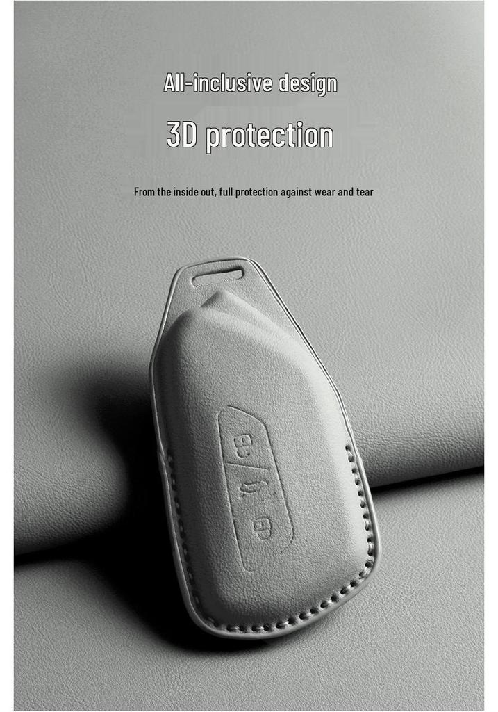 Compatible with Volkswagen ID.3, ID.4 Crozz, Tan Yue ID.6X, Ling Du L, Tan Jing, Tayron L genuine leather key case.