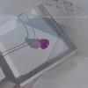 Amethyst Smiling Buddha Pendant Collarbone Necklace for Women, Silver, Light Luxury, Niche Design, Gift for Students and Best Friends