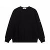 Stone Island Compass Patch Basic Hoodless Sweatshirt Loose Fit Men Women Casual Daily Wear