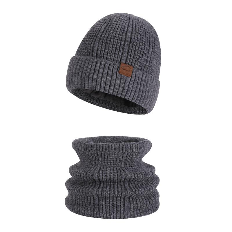 3 Piece Winter Knit Beanie Scarf Glove Set Warm Touchscreen Gloves Neck Gaiter Hat for Men