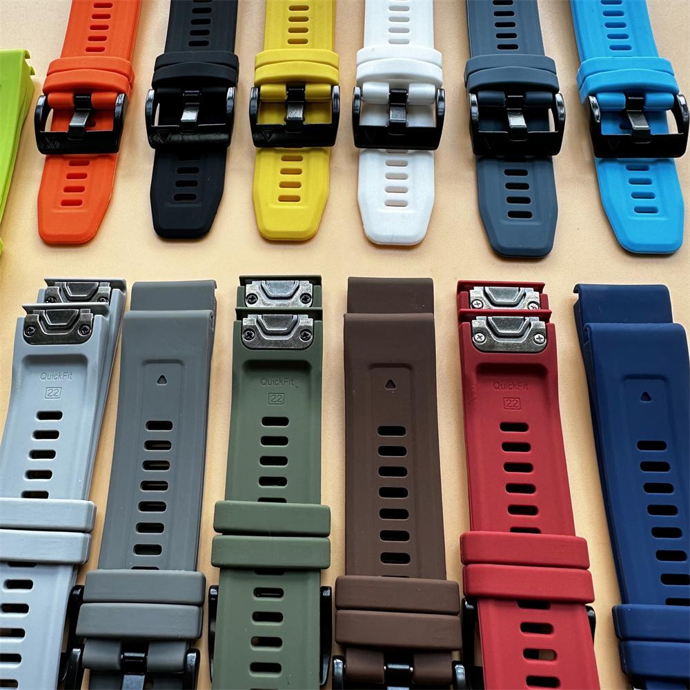 Silikonowy pasek QuickFit 22 26 mm Do Garmin Instinct 3 2X/Fenix 8 7 7X Pro 6 6X Pasek Quatix 8/Tactix8/Forerunner 970 965 Bransoleta