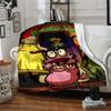 1pc Courage the Cowardly Dog Flannel Throw Blanket HD Printed Lightweight Soft Warm All Season Blanket for Sofa, Bed, Travel, Camping Machine Washable